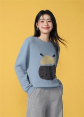 M【胸围105-衣长57-袖长57】L【胸围110-衣长59-袖长58】，女装针织衫/毛衣，绒默