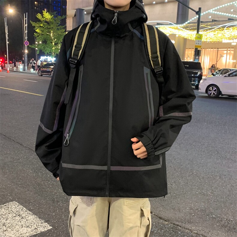 旅行户外冲锋衣春季新款连帽防风防水工装夹克男A406JK3511P85,男装夹克,星座309（原A406）