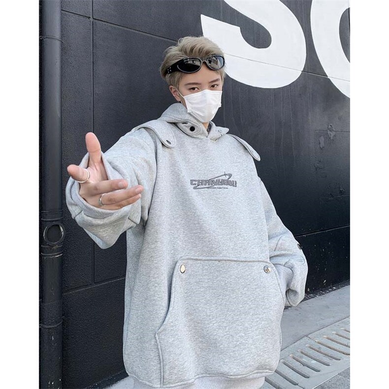 24秋美式解构废土风连帽卫衣欧美街头情侣外套XZ514-2-20242-P78，女装短外套，星座514-2(原B239)