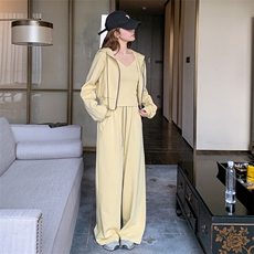 已现货25春季【新品】时尚休闲卫衣三件套套装S018-P195-K258，女装套装/套裙，2C305