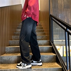 K1225-p38-控68oversizecleanfit黄泥牛仔裤直筒裤老爹裤长裤，男装牛仔裤，星座103A-1