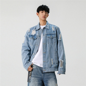 25款破洞牛仔夹克宽松韩版工装潮流水洗外套 N598/ P78/118图片