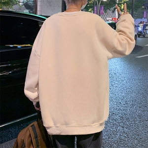 W535P35运动美式印花圆领卫衣男秋冬长袖打底衫宽松外套图片