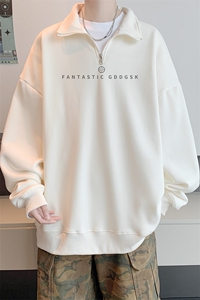400高克重华棉秋冬内景宽松大码polo领卫衣男PL00167/P45加绒P50图片