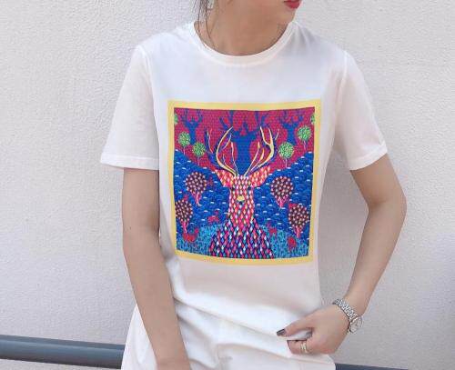 夏季新款高弹牛奶丝面料T，女装，格瑞琪