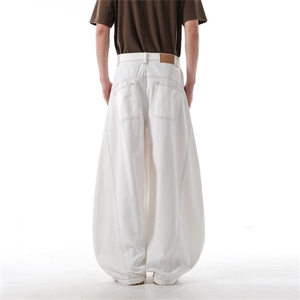 903-AK050-特P55  【S-3XL】 工装白色弯刀裤2图片