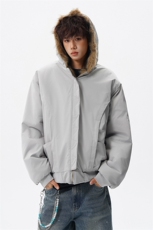 8XL-M复古双面加厚毛绒皮草短款工装派克服外套MY1707P158控188，男装工装外套，电商D206-1