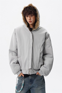 8XL-M 复古双面加厚毛绒皮草短款工装派克服外套MY1707P158控188图片