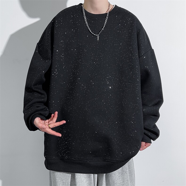 2025春季港风光影新款满天星碎钻圆领卫衣VE55147-P40,男装卫衣,星座717