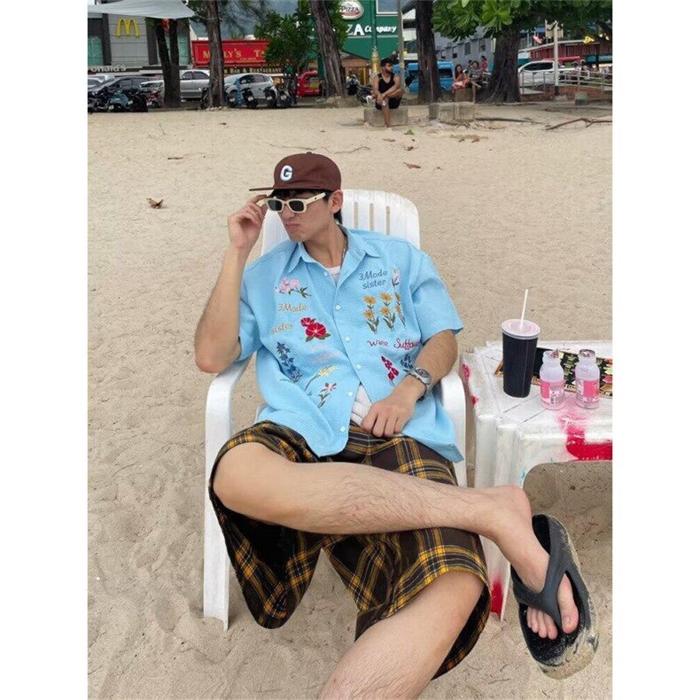 短袖衬衫外套男W147-P40,男装T恤,星座910B