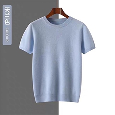 2025年秋季套头圆领时尚都市青春流行12针圆领半袖，男装羊毛衫，犀桦羊绒