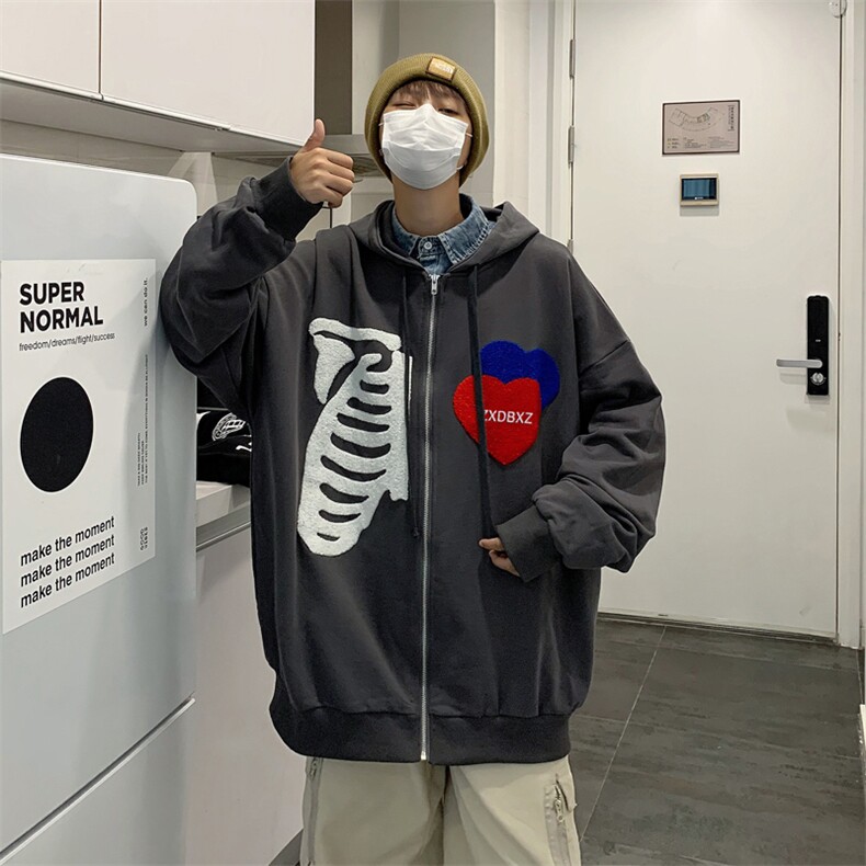 WY891-P40毛巾绣开衫卫衣外套,男装卫衣,星座1501-1