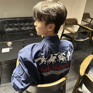 【有货】DJKF026-批60斯巴达战马刺绣飞行员夹克男女棒球服新外套图片