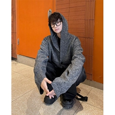 开衫毛衣男秋冬季美式潮牌宽松慵懒风情侣连帽针织外套6612P50，男装针织衫/毛衣，星座410-2