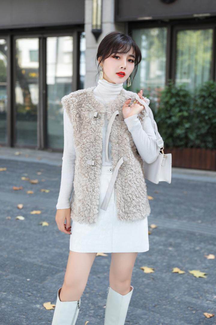 皮毛一体背心，女装背心吊带，千禧宏运
