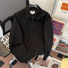 秋款男夹克衫灯芯绒领拉链拼接款宽松外套JK9319P70，男装夹克，星座1013-1