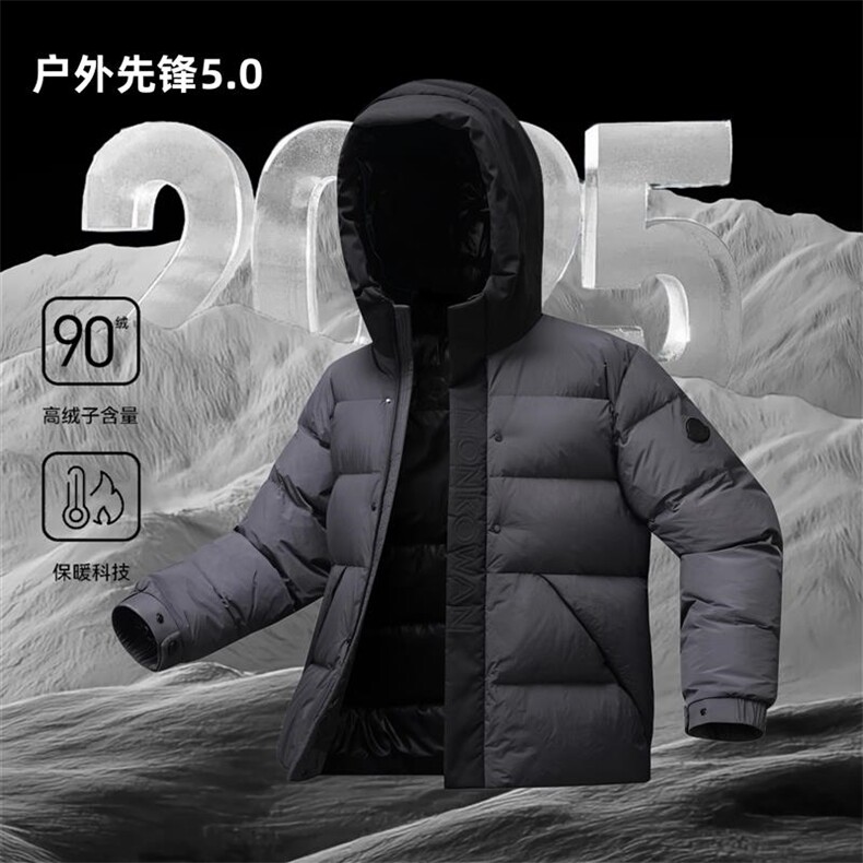 明星同款标短款连帽白鸭绒羽绒服百搭简约男女外套DB259-P180图片