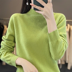 2025年秋季时尚百搭通勤简约休闲套头半高领长袖,女装羊毛衫,美杜莎羊绒,清河羊绒市场 2025年秋季时尚百搭通勤简约休闲套头半高领长袖,女装羊毛衫,美杜莎羊绒,清河羊绒市场