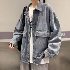 ins潮牌工装牛仔夹克男春秋季宽松潮流上衣情侣百搭外套W922-p55，男装夹克，星座1008