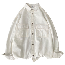 秋季新款衬衫男长袖韩版宽松纯色休闲男士衬衣202-7-GC14，男装衬衫，星座1302