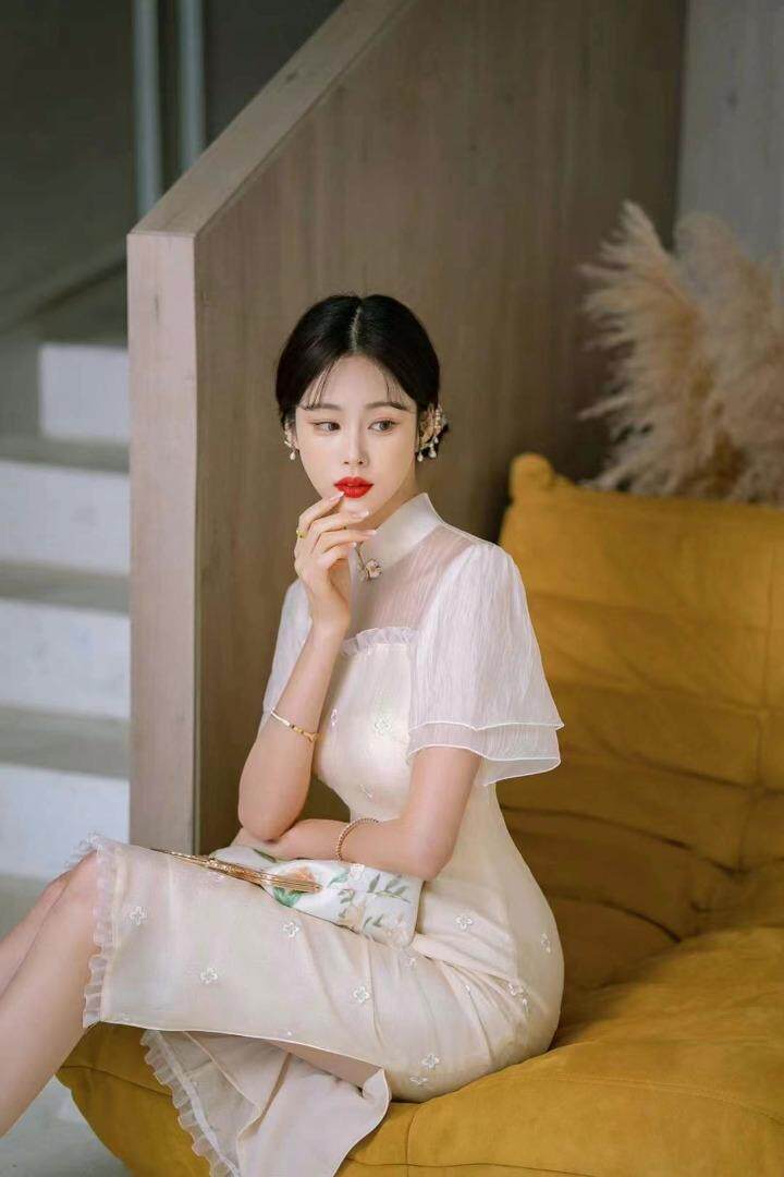 夏季新款，改良版旗袍，女装汉服/婚纱/旗袍/礼服，金典明美