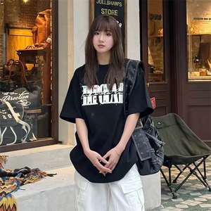 万针全刺绣工艺抖音得物高品质260克重磅纯棉双纱美式高街短袖T恤图片