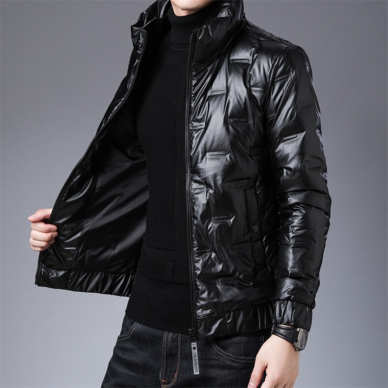XS91072冬季男士羽绒服外套男装常规立领修身白鸭绒潮流帅气P195图片