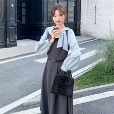 26春新品淑女气质垂感连衣裙送皮带2B153-7002-P140-K228，女装连衣裙，2B153