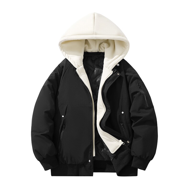 新款青少年学生棉袄假两件加绒加厚棉衣秋冬保暖棉服情侣YY2588,男装棉衣,星座1206（原A206）