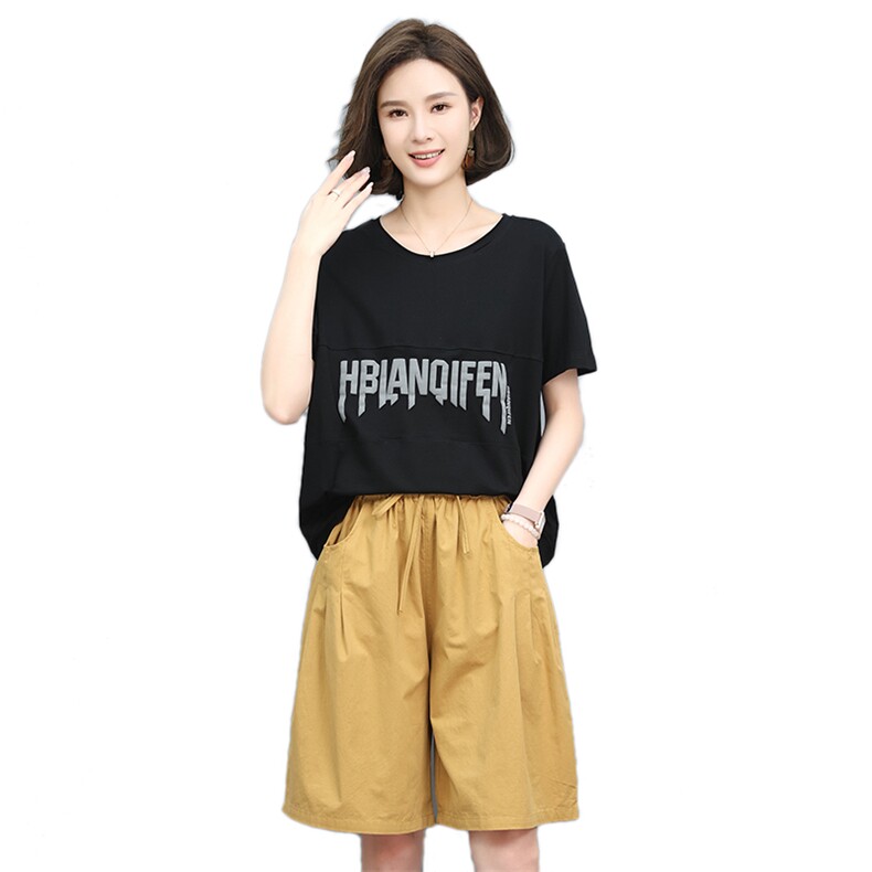 时尚宽松显瘦夏季休闲裤女高腰百搭阔腿裤,女装休闲裤,叶笙衣