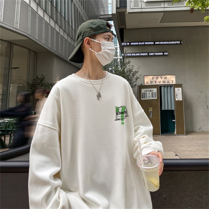 特P25控48秋冬新款男士圆领卫衣宽松休闲日常百搭上衣WQ2439,男装卫衣,电商B370