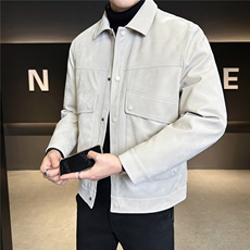 新标90绒羽绒服男冬季2025新款皮夹克7天后出货A313-8878-P245，男装夹克，电商A313