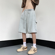 牛仔短裤男五分裤夏季薄款潮流直筒休闲中裤马裤男N061-P40，男装牛仔裤，星座308B-1