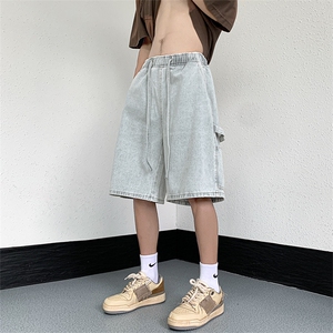 牛仔短裤男五分裤夏季薄款潮流直筒休闲中裤马裤男N061-P40图片