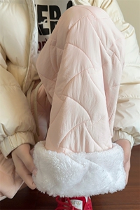 加棉加厚长裤 D7026-TP5578 男菱格纹加绒防寒阔腿保暖棉裤图片