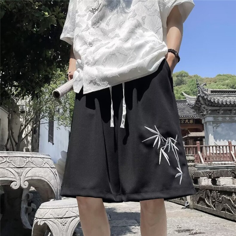 风夏男短裤柳条刺绣直筒短裤D5538P28,男装牛仔裤,星座1013-1