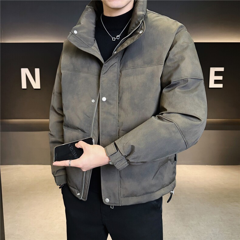 标90 男休闲立领羽绒服 图案面包服外套上衣 A329-YR2553-P255图片