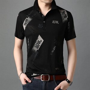 2021夏季男士新款短袖T恤数码印花商务休闲polo衫 B97005 P65,男装Polo衫,电商D230