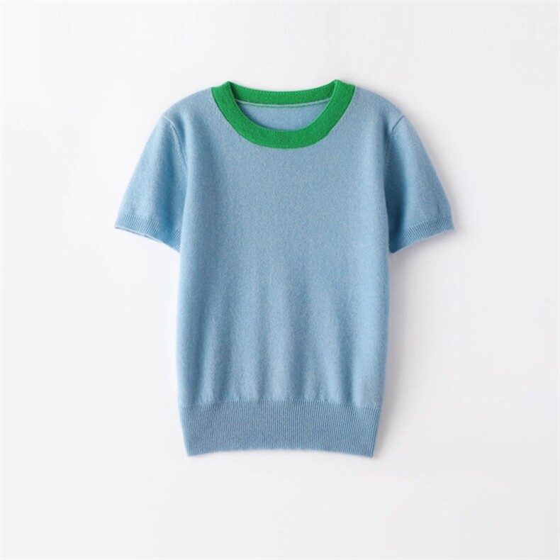 2025夏季时尚百搭通勤休闲宽松版圆领短袖，女装T恤，麦德绒