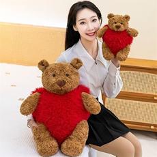 爆款毛茸茸爱心玩偶怦然心动小熊超软公仔娃娃礼物节日男女生礼物,君芮毛绒玩具 爆款毛茸茸爱心玩偶怦然心动小熊超软公仔娃娃礼物节日男女生礼物,君芮毛绒玩具
