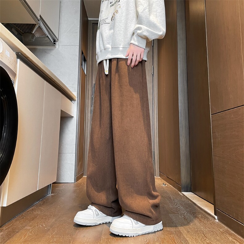 8XL-M灯芯绒裤子大码雪尼尔休闲长裤秋冬直筒裤阔腿裤KZ1925/P55，男装休闲裤，电商B238