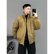 现货美式高街休闲夹克冬季三防立领纯色户外工装加厚棉服外套，男装夹克，电商A486