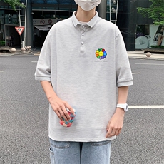PL57101-P35翻领短袖polo衫男大码胖子半袖t恤男有领保罗衫模特，男装Polo衫，电商A040