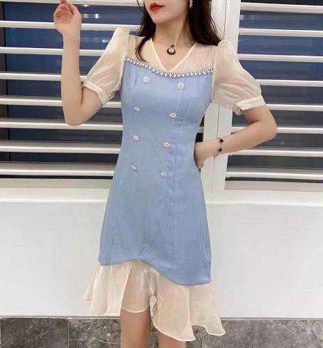 现货重工艺鱼尾连衣裙，女装连衣裙，艾蔚儿