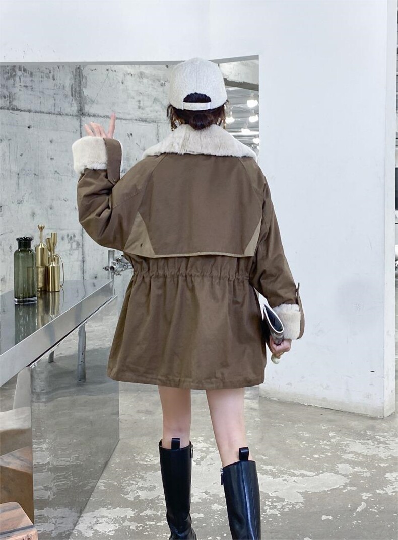 冬装新款兔毛派克外套现货，其它，维多利亚