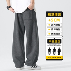 青少年阔腿休闲裤男2026春季新款显瘦宽松潮流百搭裤子Z2623-P50，男装休闲裤，星座509