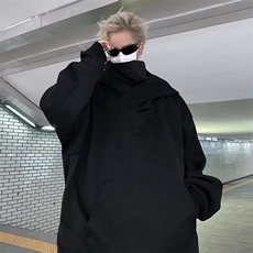 高领卫衣秋冬男重磅连帽外套小众美式复古高街套头Y868-P48绒55，男装卫衣，星座1008