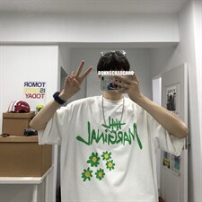 M035*INS风格宽松版百搭圆领短袖T恤衫，男装T恤，星座617A(原A401)