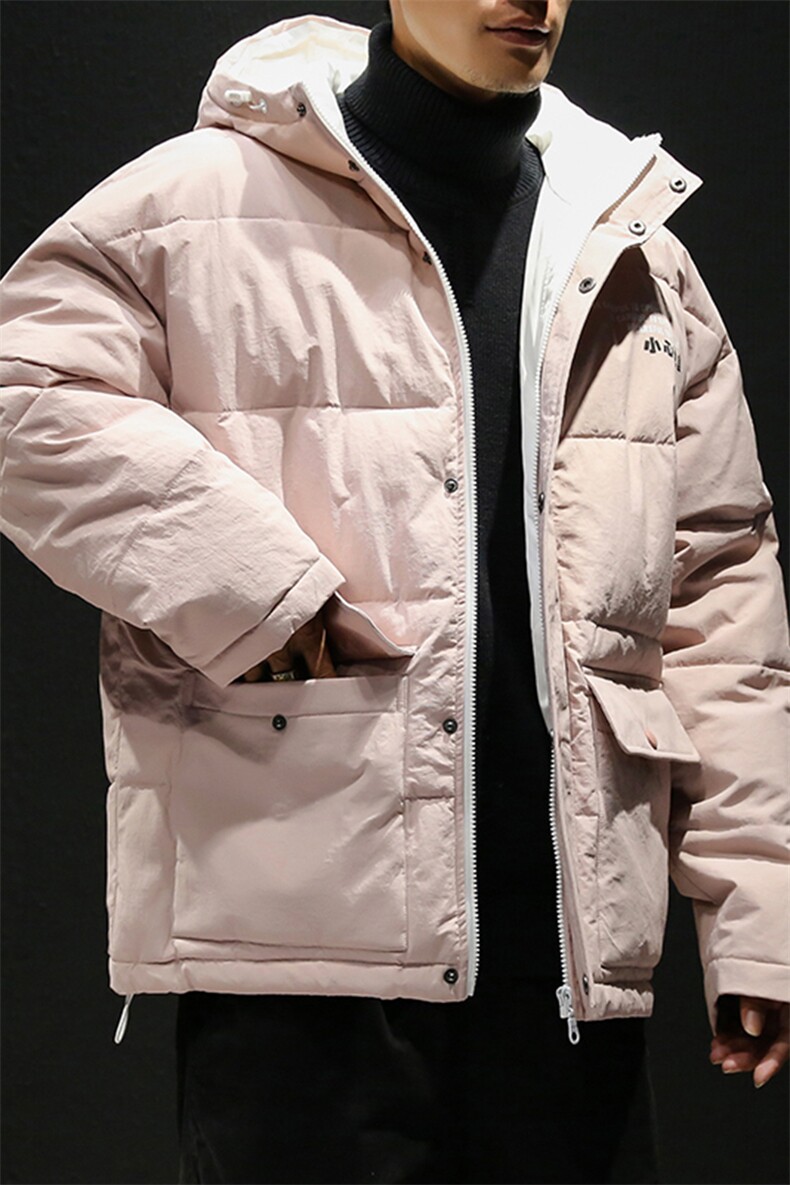 【】A003-HY005-P60冬装新款口袋面包服棉衣外套黑墙,男装棉衣,电商A003