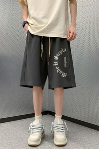 新款菠萝格抖音直播得物高品质宽松男中裤五分短裤K063P35控48图片